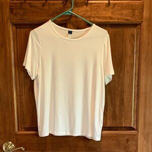 WOMEN'S SMALL GAP WHITE SHORT SLEEVE TOP, 95% RAYON, 5% SPANDEX, NWT